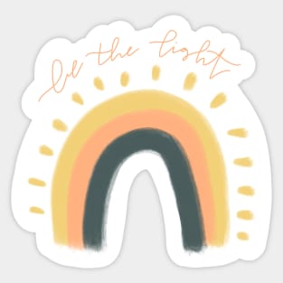 "be the light" boho rainbow Sticker